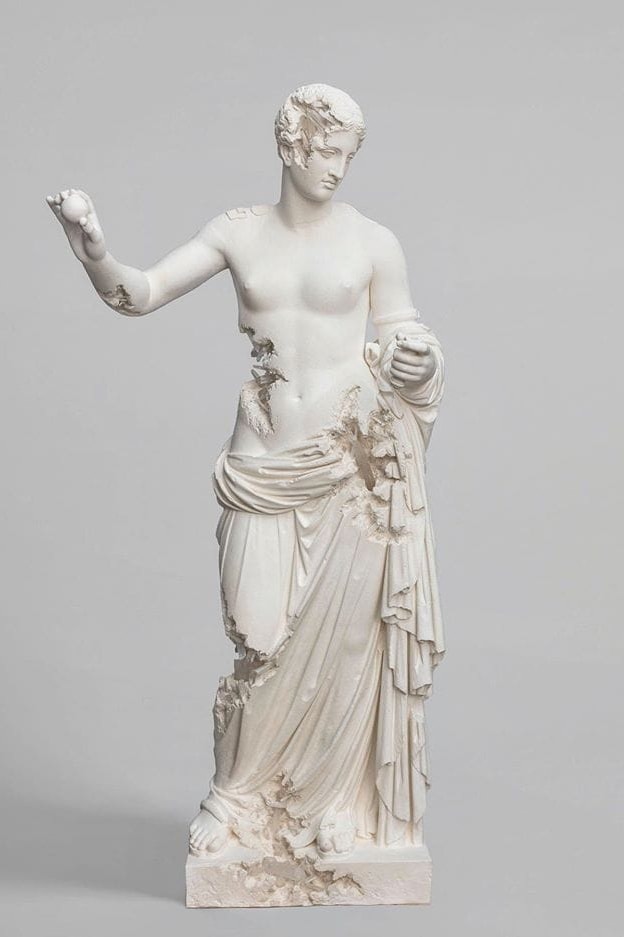 daniel arsham galerie perrotin paris exhibition sculptures cast 