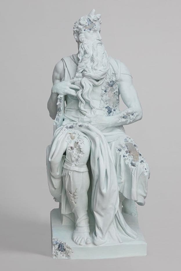 daniel arsham galerie perrotin paris exhibition sculptures cast