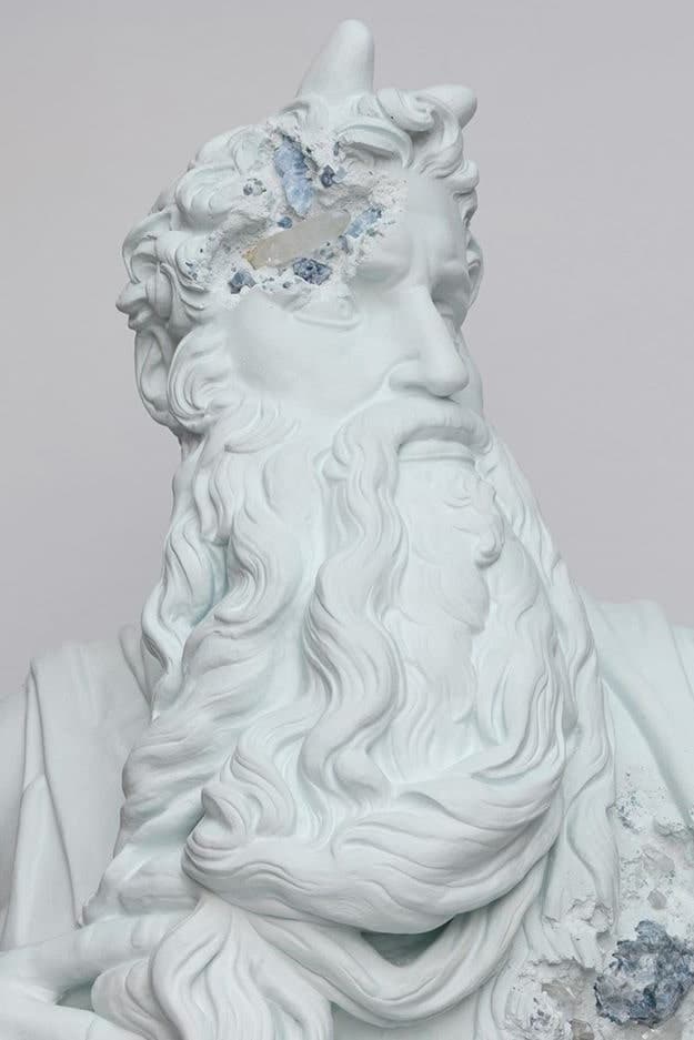 daniel arsham galerie perrotin paris exhibition sculptures cast