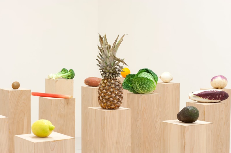 darren bader whitney museum of american art fruits, vegetables fruit and vegetable salad installation exhibition 