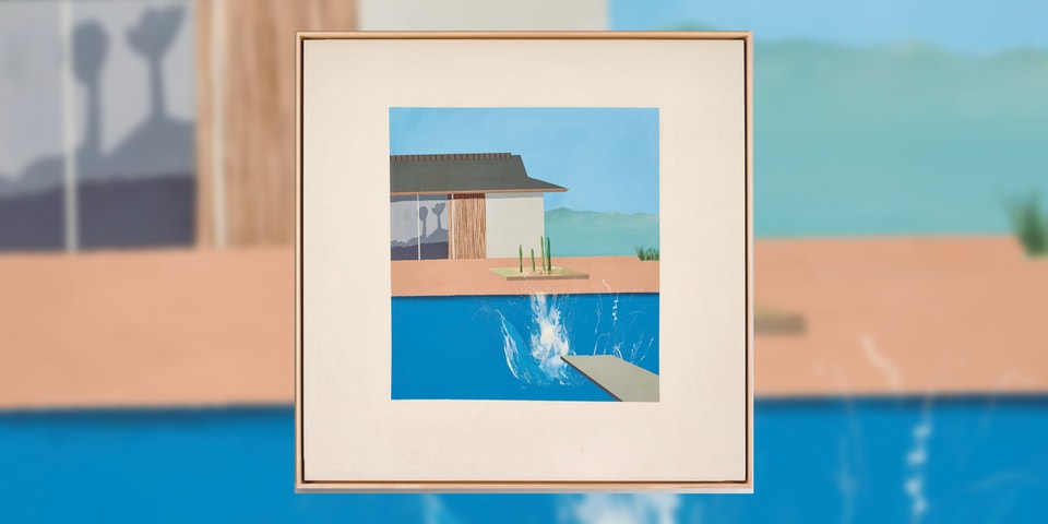 pool painting: David Hockney's rare 'California' pool painting