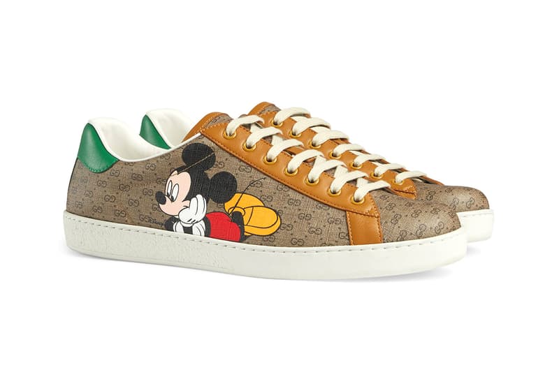 Disney x Gucci Chinese New Year Sneaker Footwear Release Information Mickey Mouse Rhyton Ace Slip On Slide GG Motif Cartoon Graphic Chinese New Year Capsule Collection Alessandro Michele