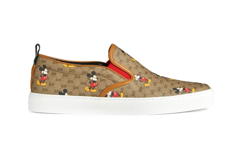 Disney x Gucci Chinese New Year Sneaker Footwear Release Information Mickey Mouse Rhyton Ace Slip On Slide GG Motif Cartoon Graphic Chinese New Year Capsule Collection Alessandro Michele