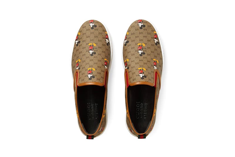 Disney x Gucci Chinese New Year Sneaker Footwear Release Information Mickey Mouse Rhyton Ace Slip On Slide GG Motif Cartoon Graphic Chinese New Year Capsule Collection Alessandro Michele