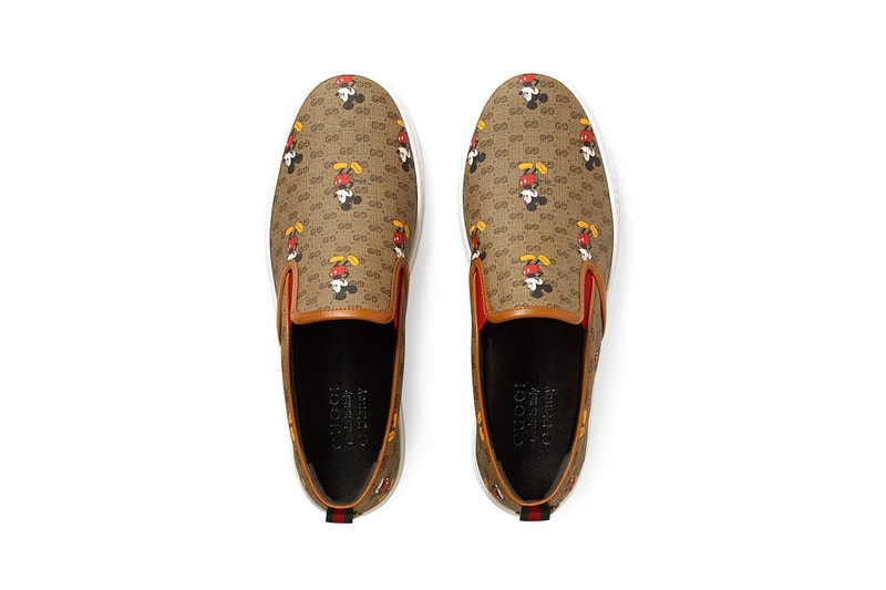 Disney x Gucci Chinese New Year Sneaker Footwear Release Information Mickey Mouse Rhyton Ace Slip On Slide GG Motif Cartoon Graphic Chinese New Year Capsule Collection Alessandro Michele
