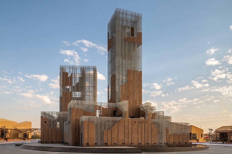 Studio Studio Studio "Gharfa" Installation Pavilion Riyadh Edoardo Tresoldi Designlab Experience Cork Max Magaldi Alberonero Matteo Foschi