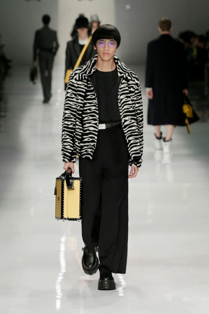 fendi fall winter 2020 mens collection runway show images silvia venturini creative director anrealage collaboration 