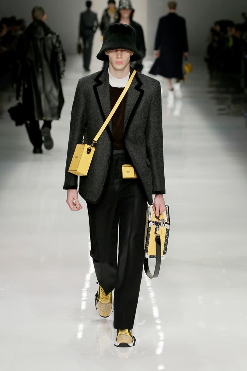 fendi fall winter 2020 mens collection runway show images silvia venturini creative director anrealage collaboration 