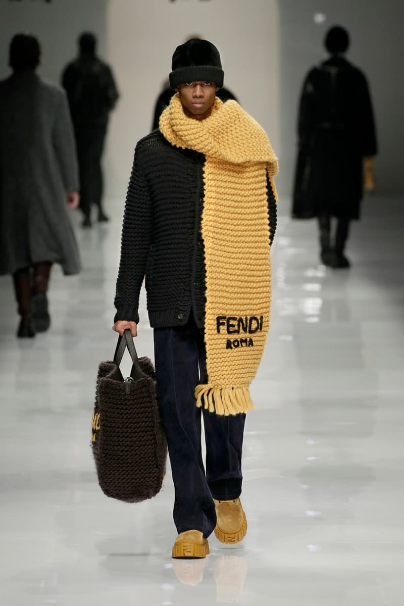 fendi fall winter 2020 mens collection runway show images silvia venturini creative director anrealage collaboration 