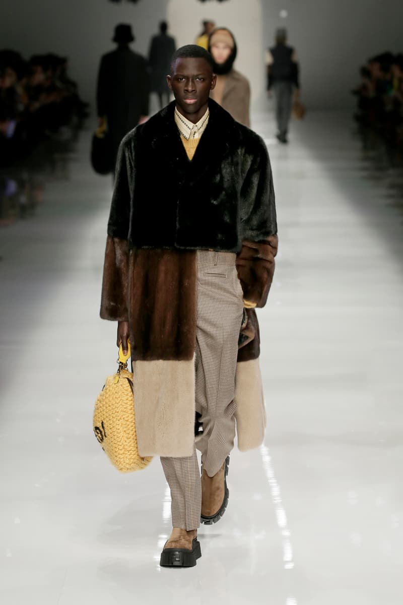 fendi fall winter 2020 mens collection runway show images silvia venturini creative director anrealage collaboration 