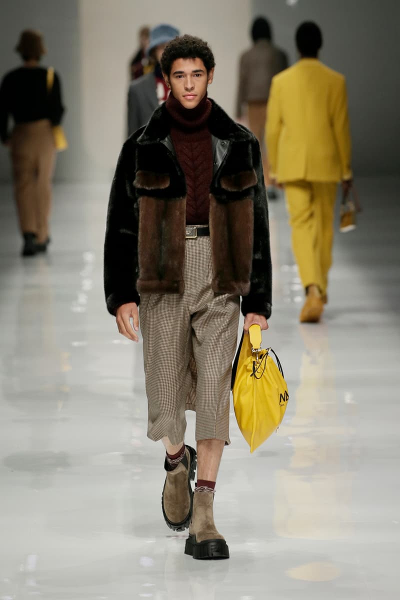 fendi fall winter 2020 mens collection runway show images silvia venturini creative director anrealage collaboration 