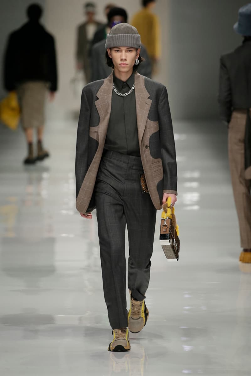 fendi fall winter 2020 mens collection runway show images silvia venturini creative director anrealage collaboration 