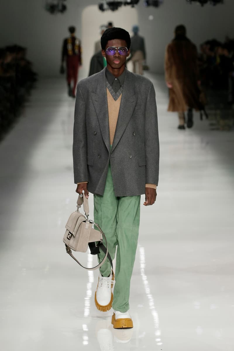 fendi fall winter 2020 mens collection runway show images silvia venturini creative director anrealage collaboration 