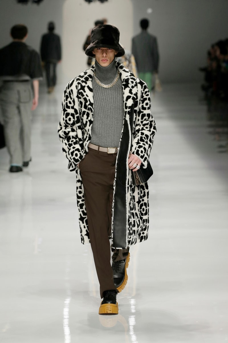 fendi fall winter 2020 mens collection runway show images silvia venturini creative director anrealage collaboration 