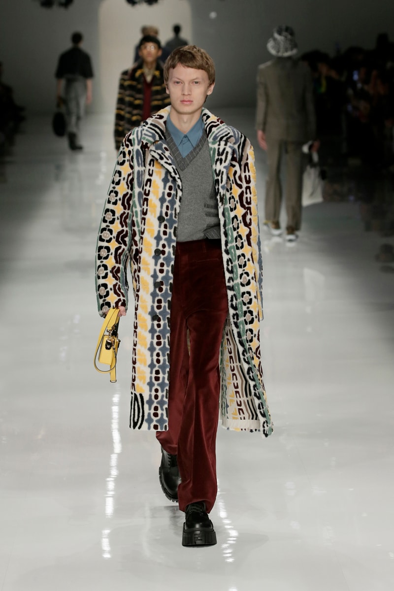 fendi fall winter 2020 mens collection runway show images silvia venturini creative director anrealage collaboration 