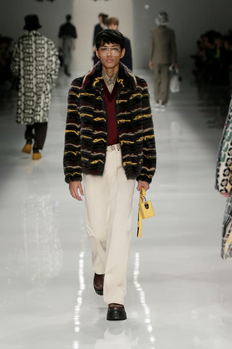 fendi fall winter 2020 mens collection runway show images silvia venturini creative director anrealage collaboration 