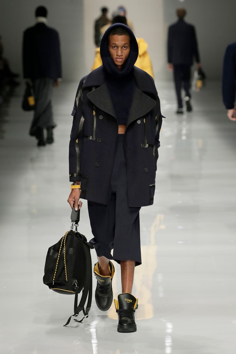 fendi fall winter 2020 mens collection runway show images silvia venturini creative director anrealage collaboration 