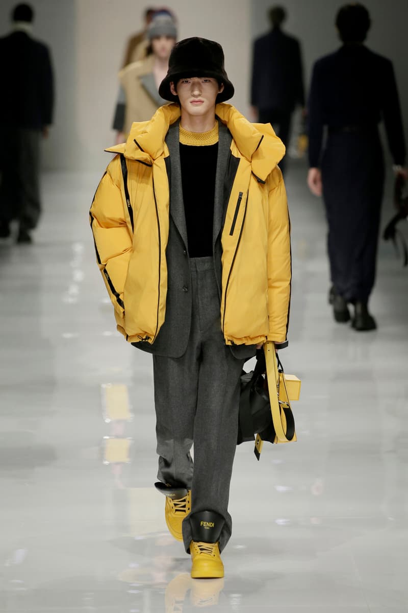 fendi fall winter 2020 mens collection runway show images silvia venturini creative director anrealage collaboration 