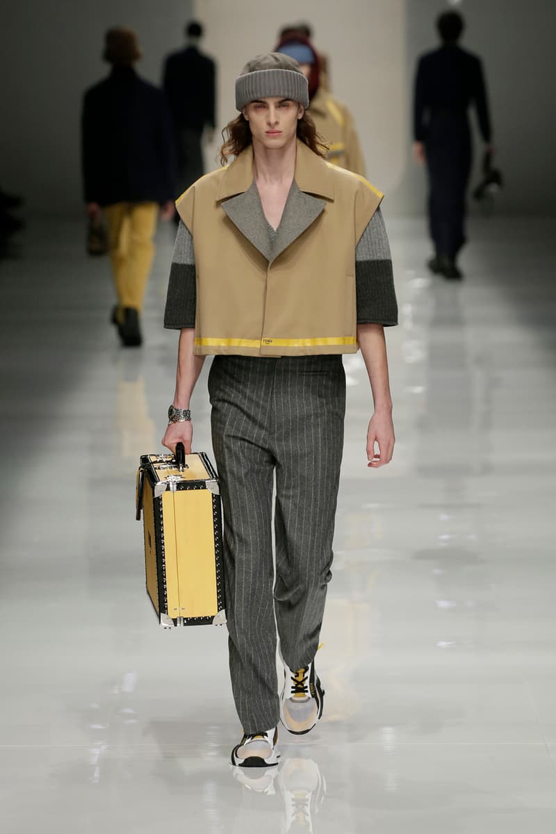 fendi fall winter 2020 mens collection runway show images silvia venturini creative director anrealage collaboration 