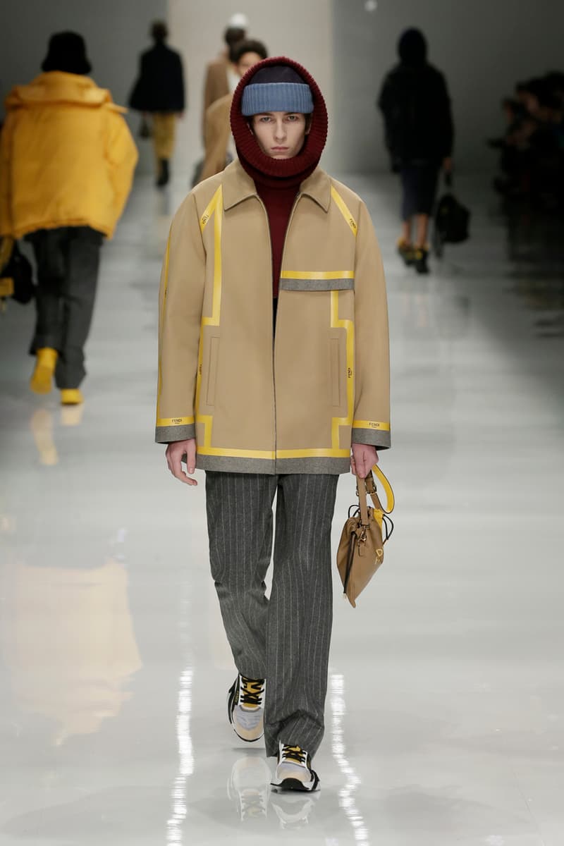 fendi fall winter 2020 mens collection runway show images silvia venturini creative director anrealage collaboration 