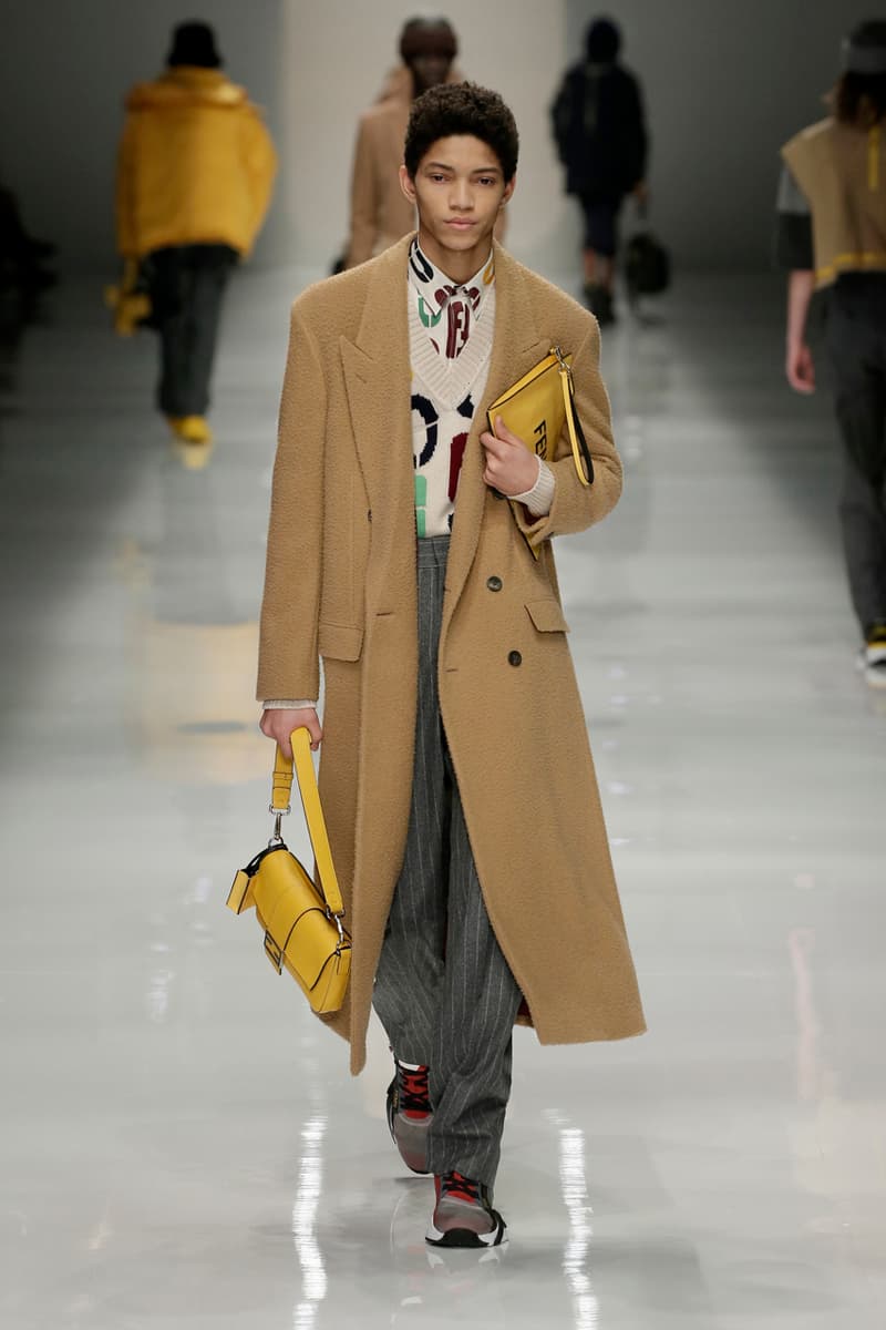 fendi fall winter 2020 mens collection runway show images silvia venturini creative director anrealage collaboration 