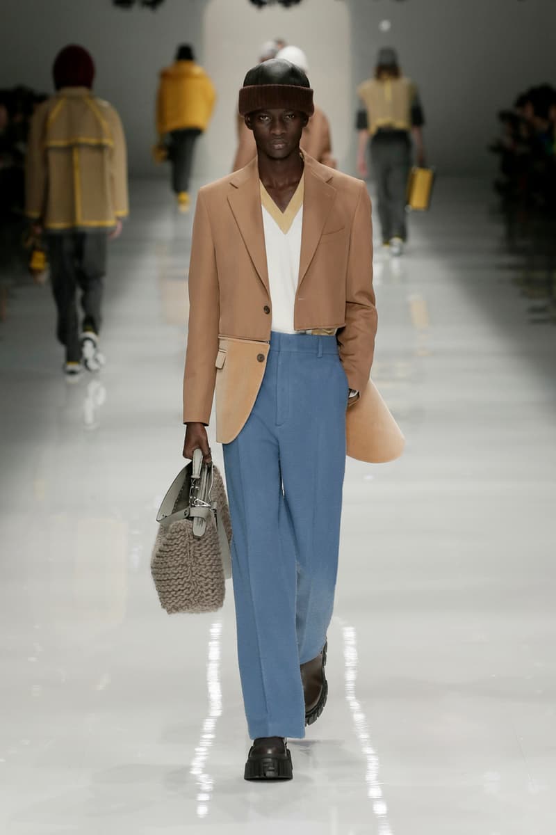 fendi fall winter 2020 mens collection runway show images silvia venturini creative director anrealage collaboration 