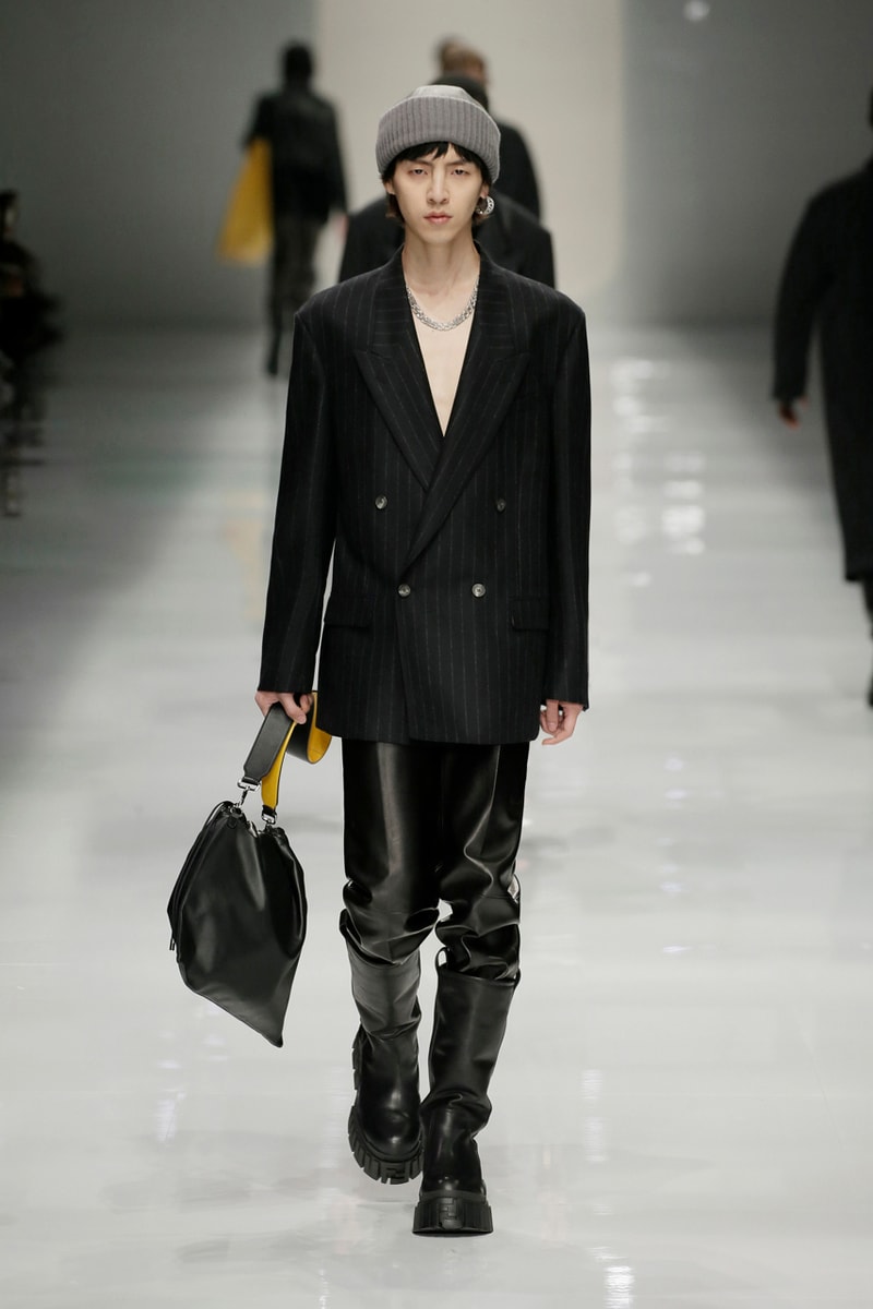 fendi fall winter 2020 mens collection runway show images silvia venturini creative director anrealage collaboration 