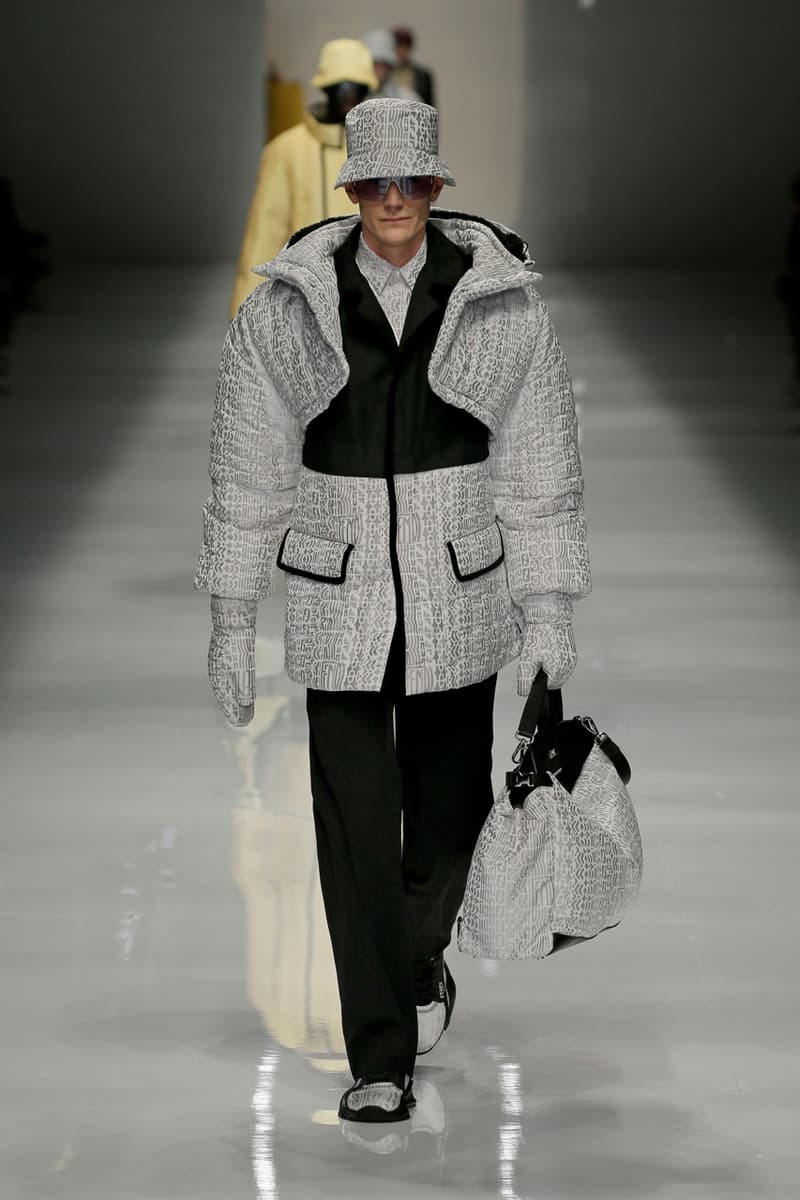 fendi fall winter 2020 mens collection runway show images silvia venturini creative director anrealage collaboration 