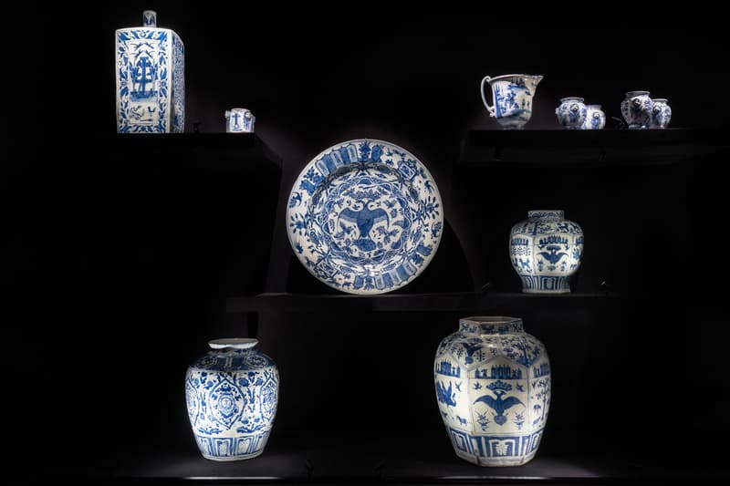 Fondazione Prada "The Porcelain Room" Exhibition Chinese Porcelain Plates Bowls Fish Lettuce Crabs Chickens