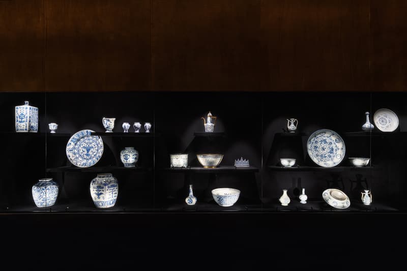 Fondazione Prada "The Porcelain Room" Exhibition Chinese Porcelain Plates Bowls Fish Lettuce Crabs Chickens