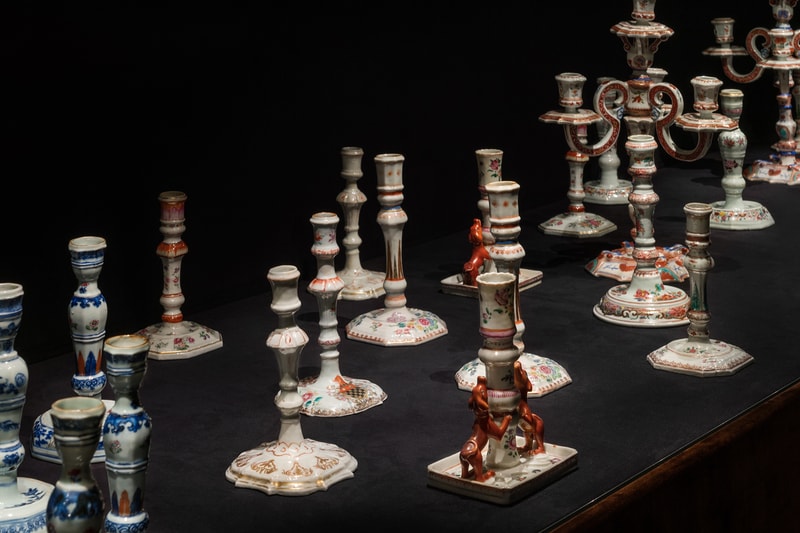 Fondazione Prada "The Porcelain Room" Exhibition Chinese Porcelain Plates Bowls Fish Lettuce Crabs Chickens 