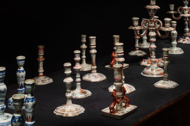 Fondazione Prada "The Porcelain Room" Exhibition Chinese Porcelain Plates Bowls Fish Lettuce Crabs Chickens