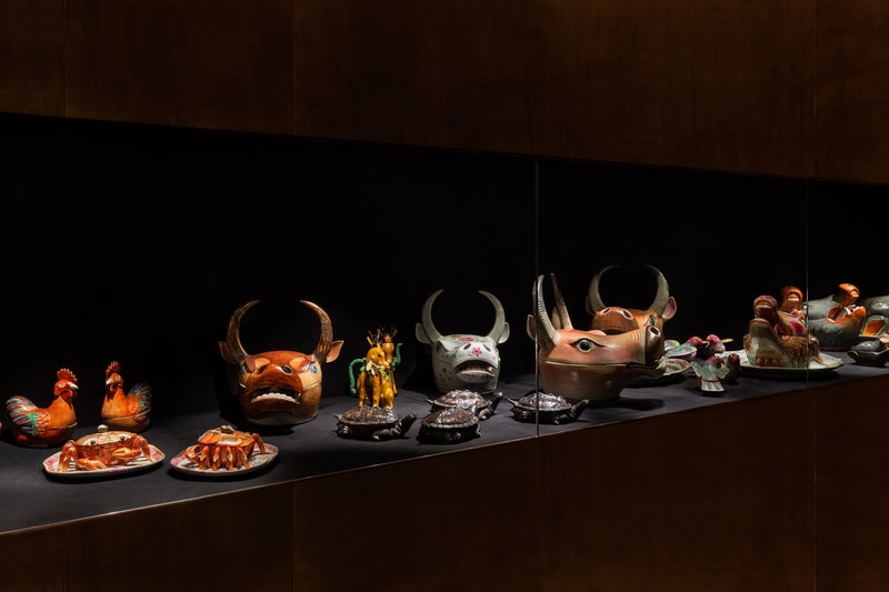 Fondazione Prada "The Porcelain Room" Exhibition Chinese Porcelain Plates Bowls Fish Lettuce Crabs Chickens 