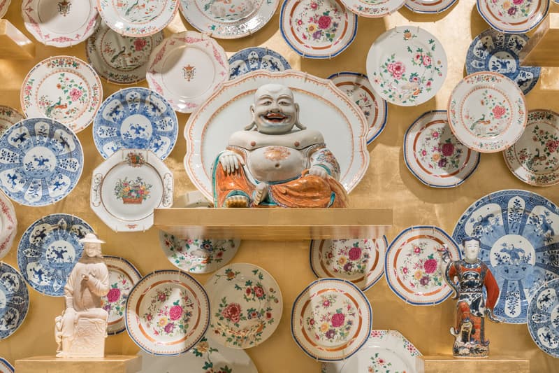 Fondazione Prada "The Porcelain Room" Exhibition Chinese Porcelain Plates Bowls Fish Lettuce Crabs Chickens