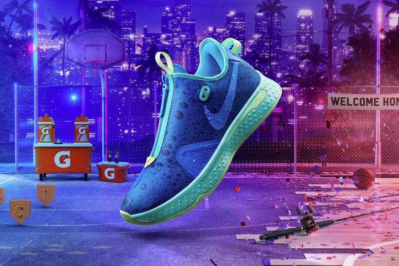 Gatorade Nike PG 4 Gx nba 2K20 GE Official Look Release Info Buy Price Gamer Exclusive Paul George Blue Teal Neon