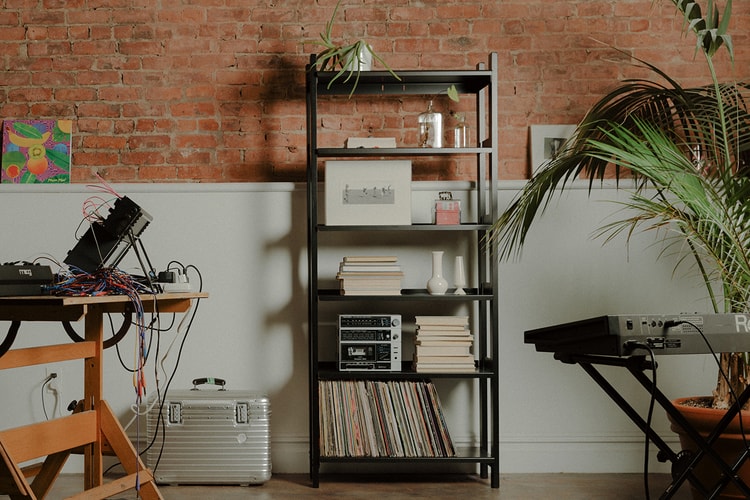 Ghostly International and Floyd Team Up on Blacked-Out Modular Shelving System