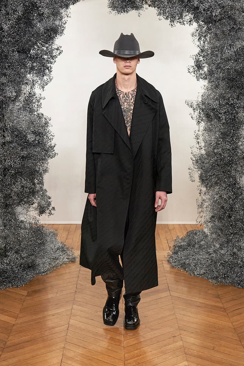 Givenchy FW20 Paris Fashion Week Menswear Show jewelry brooches pins charms los angeles india sweaters tailoring slimline blazers trench coats hardware