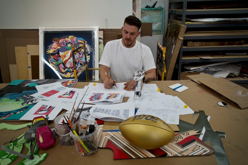Goldman Global Arts & NFL Super Bowl LIV Collaboration Tristan Eaton Tickets Commemorative Program Street Art Football 