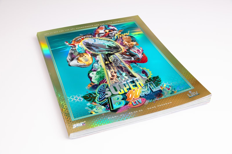 Goldman Global Arts & NFL Super Bowl LIV Collaboration Tristan Eaton Tickets Commemorative Program Street Art Football 