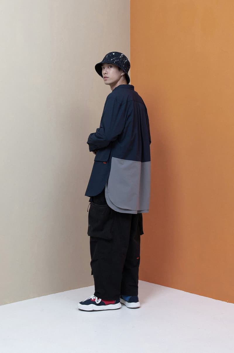 goopimade third anniversary collection layers 03 lookbook utility pullover jacket long shirt military pants teflon coating