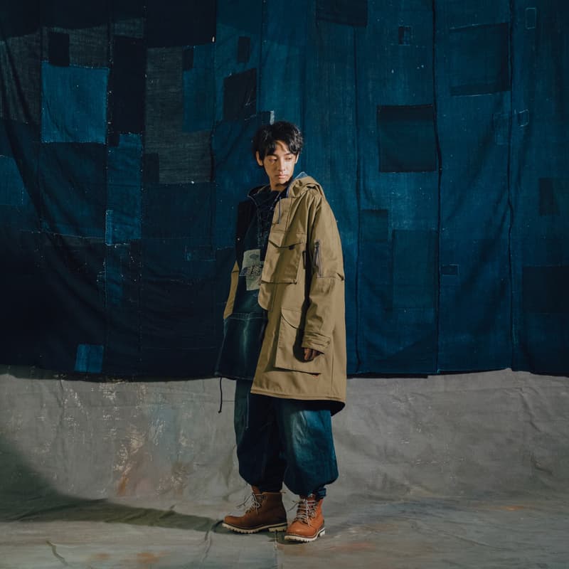 SYNDRO GOOPiMADE Golden Age Capsule collection heritage workwear japanese sashiko indigo dye technical parka coats fall winter 2020 taiwanese brand designer patwork boro
