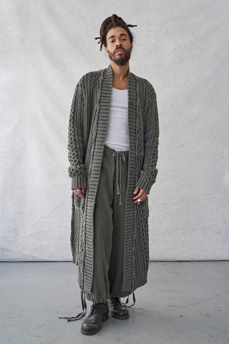 Greg Lauren Fall/Winter 2020 Lookbook Collection SCRAPS SCRAPWORK Jackets Knitwear Trousers Jumpsuits Coats Denim Houndstooth Blankets Tents Shirts Camouflage