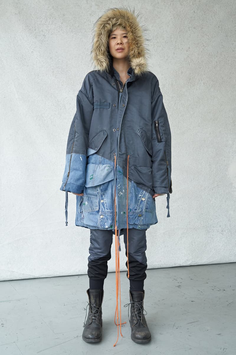 Greg Lauren Fall/Winter 2020 Lookbook Collection SCRAPS SCRAPWORK Jackets Knitwear Trousers Jumpsuits Coats Denim Houndstooth Blankets Tents Shirts Camouflage