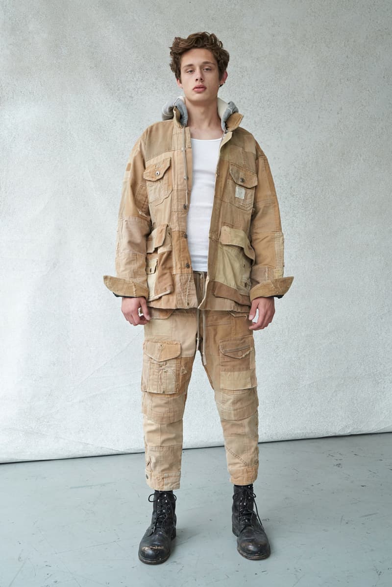 Greg Lauren Fall/Winter 2020 Lookbook Collection SCRAPS SCRAPWORK Jackets Knitwear Trousers Jumpsuits Coats Denim Houndstooth Blankets Tents Shirts Camouflage