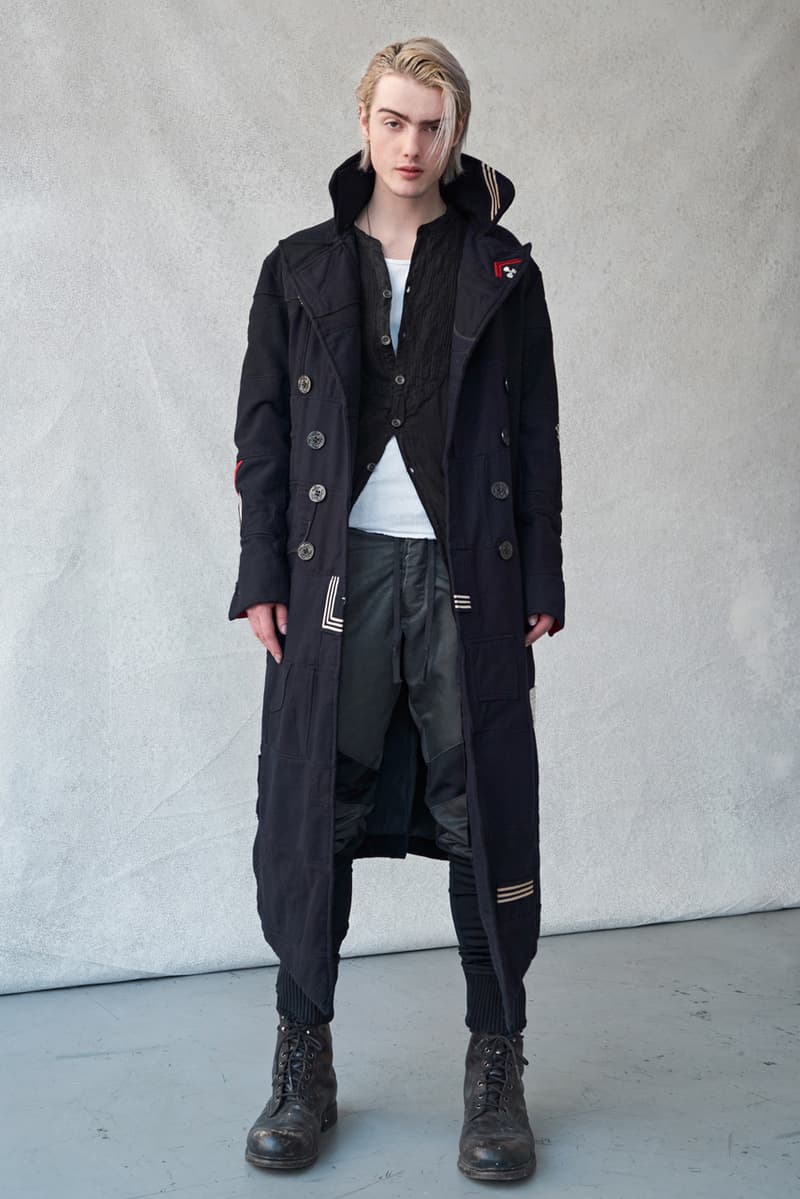 Greg Lauren Fall/Winter 2020 Lookbook Collection SCRAPS SCRAPWORK Jackets Knitwear Trousers Jumpsuits Coats Denim Houndstooth Blankets Tents Shirts Camouflage