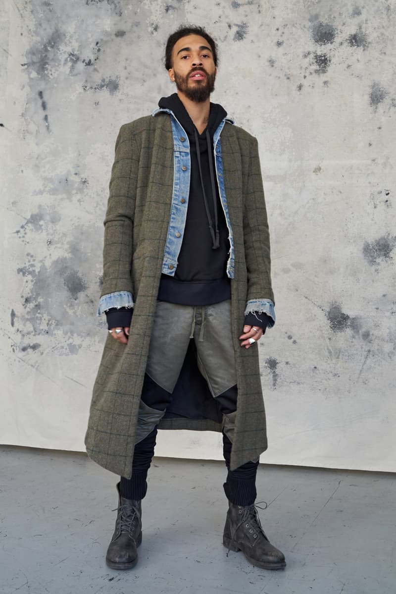 Greg Lauren Fall/Winter 2020 Lookbook Collection SCRAPS SCRAPWORK Jackets Knitwear Trousers Jumpsuits Coats Denim Houndstooth Blankets Tents Shirts Camouflage