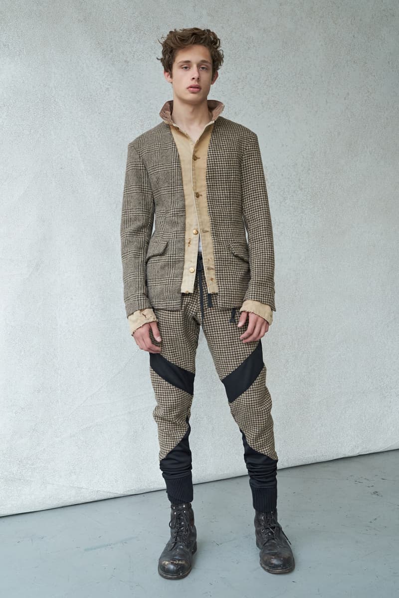 Greg Lauren Fall/Winter 2020 Lookbook Collection SCRAPS SCRAPWORK Jackets Knitwear Trousers Jumpsuits Coats Denim Houndstooth Blankets Tents Shirts Camouflage