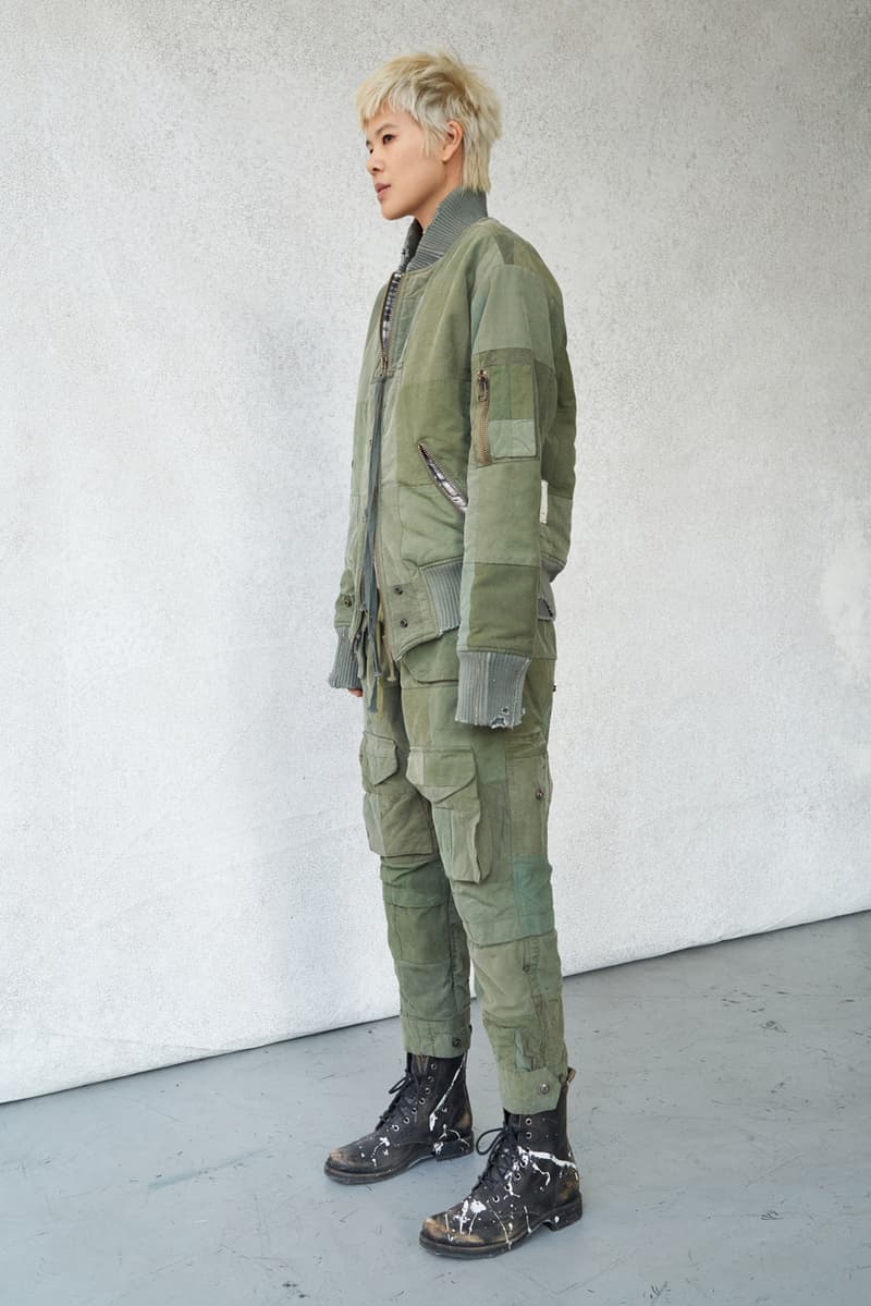 Greg Lauren Fall/Winter 2020 Lookbook Collection SCRAPS SCRAPWORK Jackets Knitwear Trousers Jumpsuits Coats Denim Houndstooth Blankets Tents Shirts Camouflage