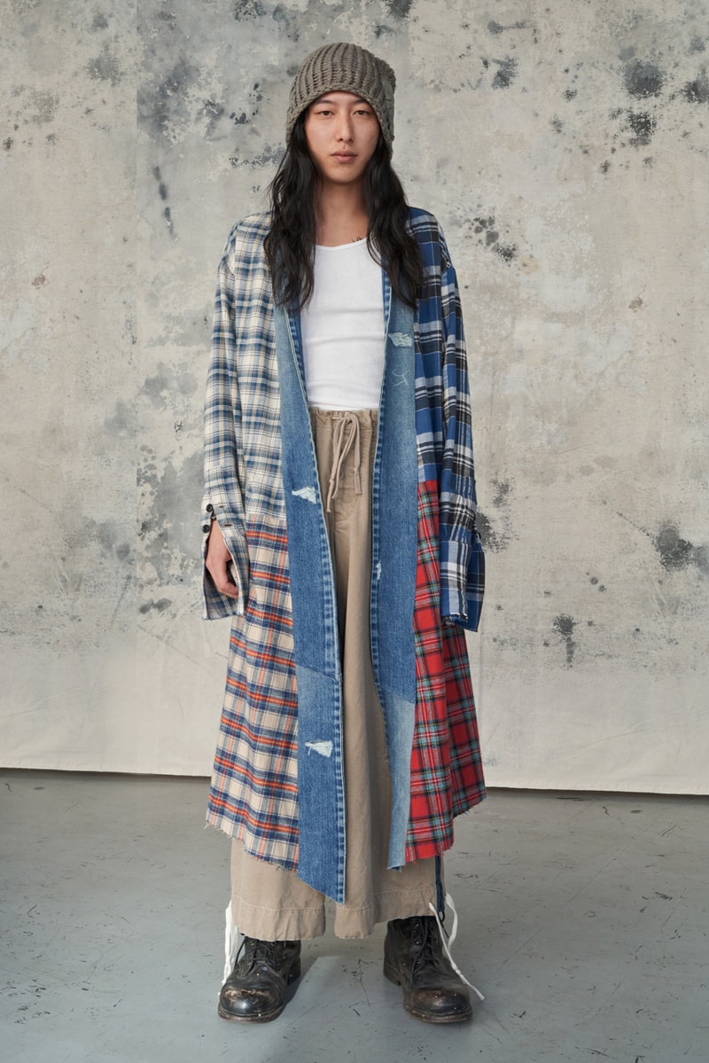 Greg Lauren Fall/Winter 2020 Lookbook Collection SCRAPS SCRAPWORK Jackets Knitwear Trousers Jumpsuits Coats Denim Houndstooth Blankets Tents Shirts Camouflage
