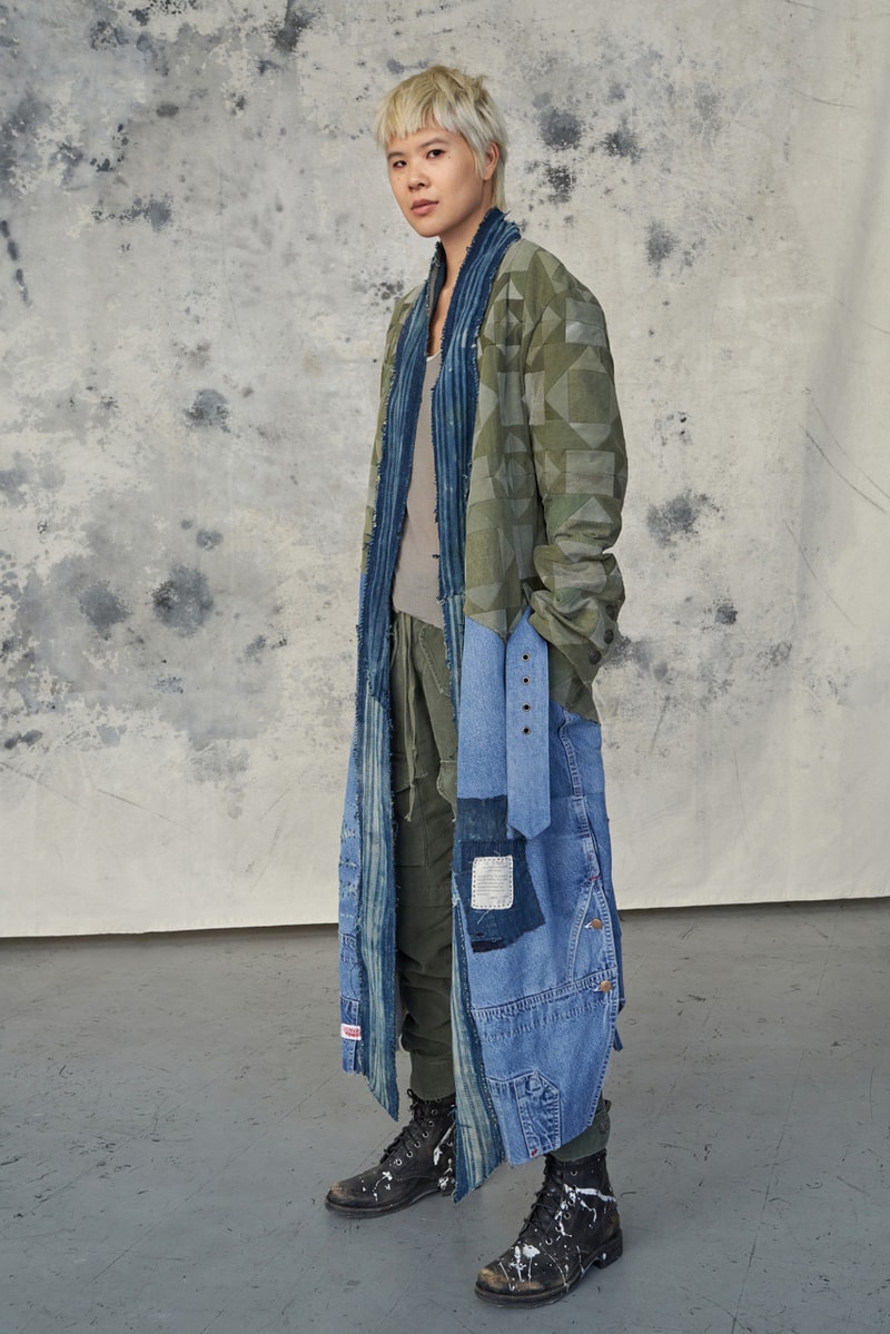 Greg Lauren Fall/Winter 2020 Lookbook Collection SCRAPS SCRAPWORK Jackets Knitwear Trousers Jumpsuits Coats Denim Houndstooth Blankets Tents Shirts Camouflage